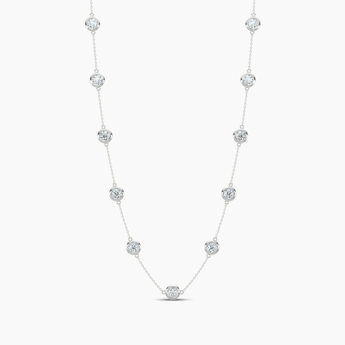 Classic Station Necklace Stones