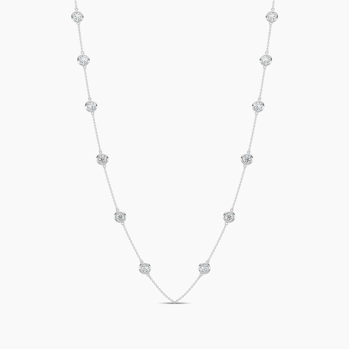 Classic Station Necklace Stones