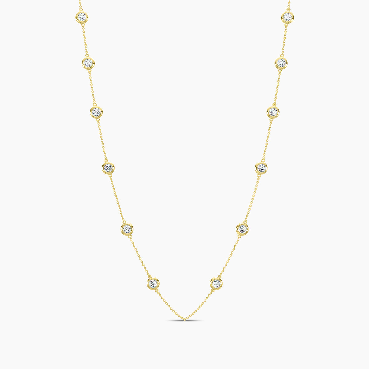 Classic Station Necklace Stones