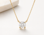 Solitaire Diamond Pendant Necklace