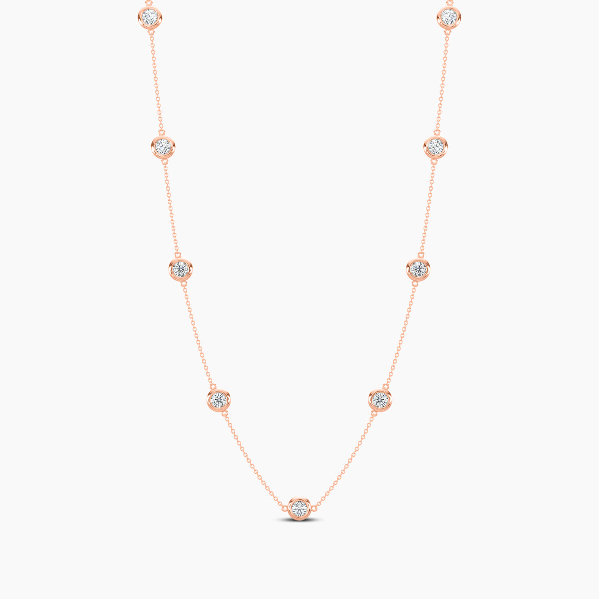 Classic Station Necklace Stones