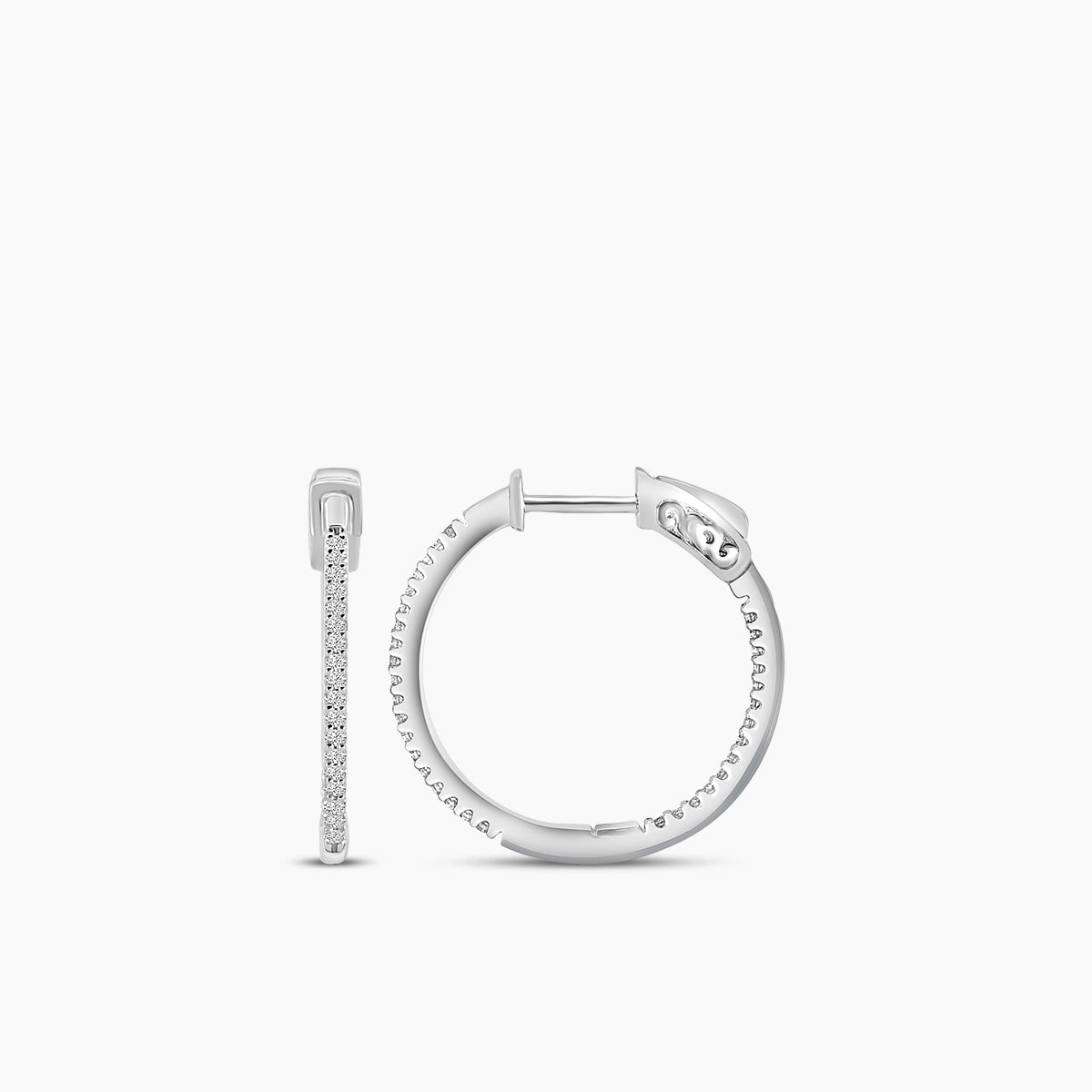 Inside Out Round Shape Earring Hoop . Diameter