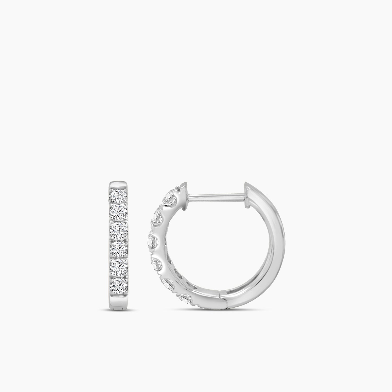 Hoop Earring 6X2 Stones