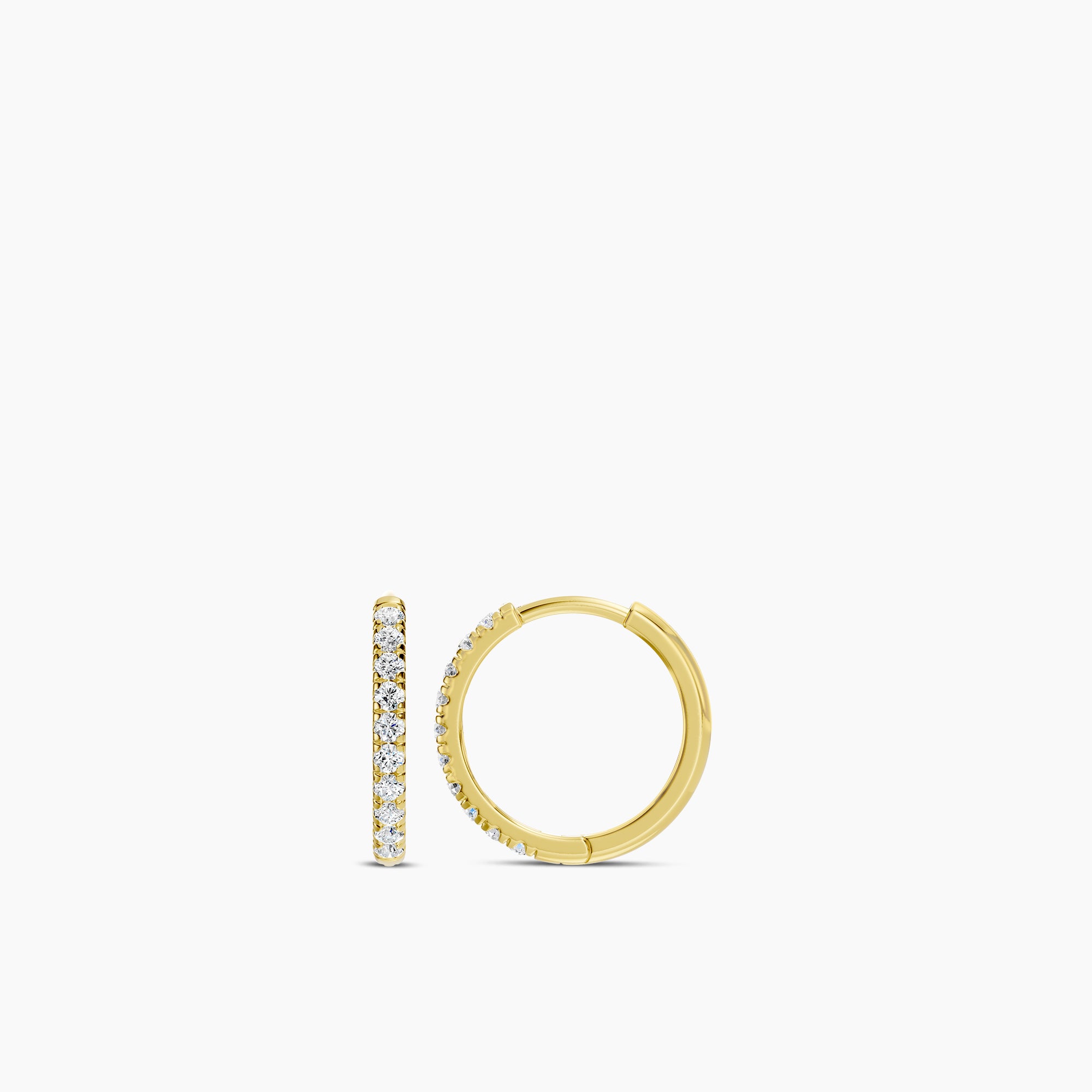 Lab Grown Round Shape Earring Huggies
