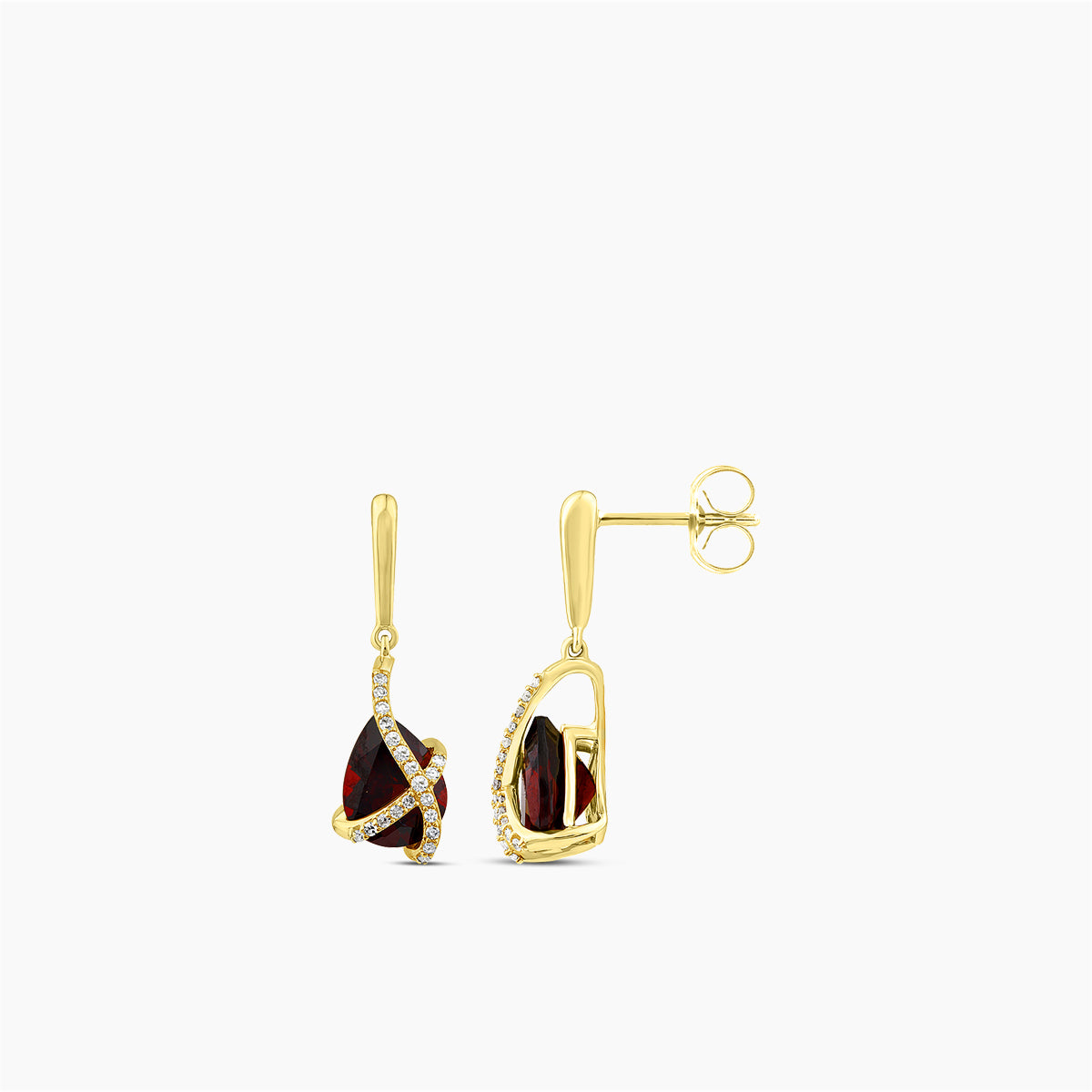 Earring Pe Garnet & Sc