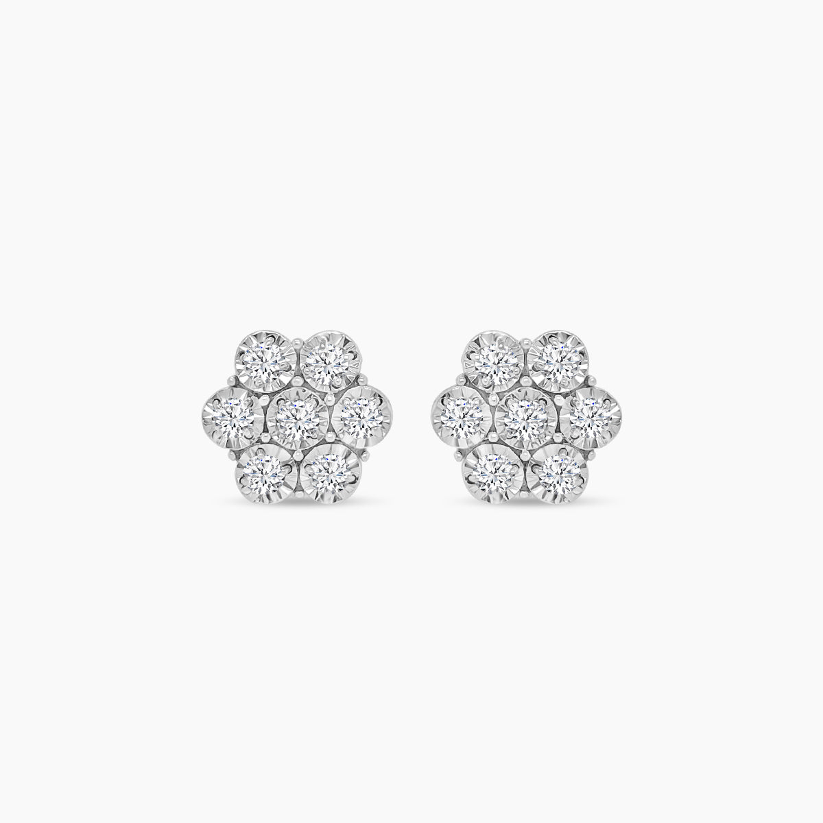 Stone Floral Earrings Miracle Plating