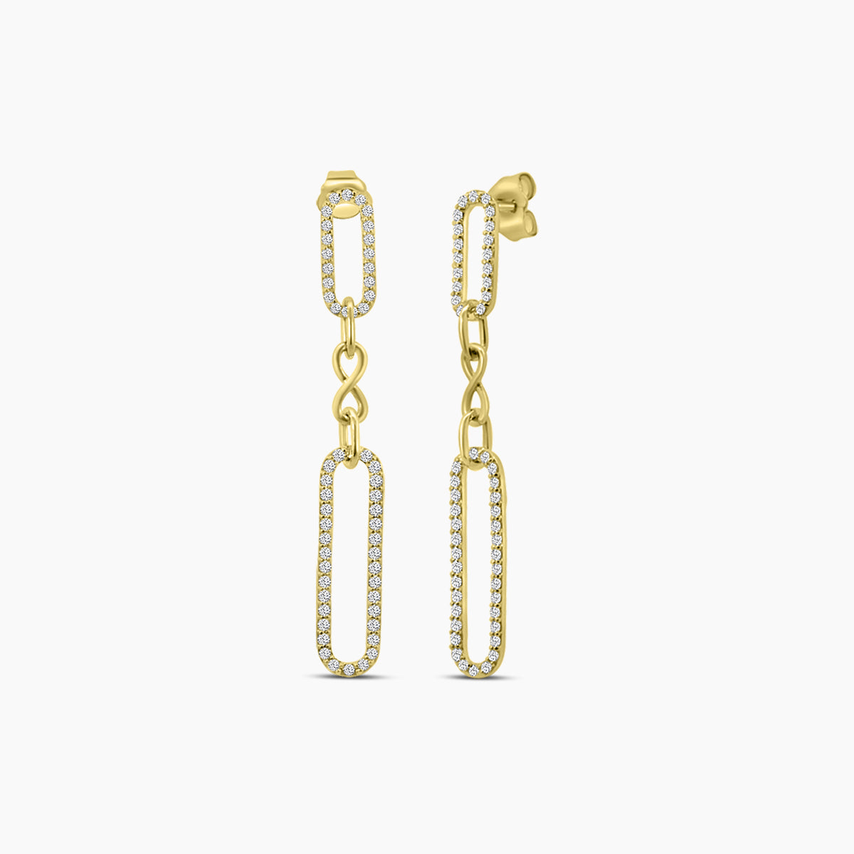 Floating Paperclip Earring