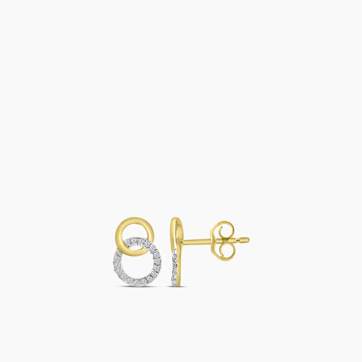 Two Circle Interlocking Earrings