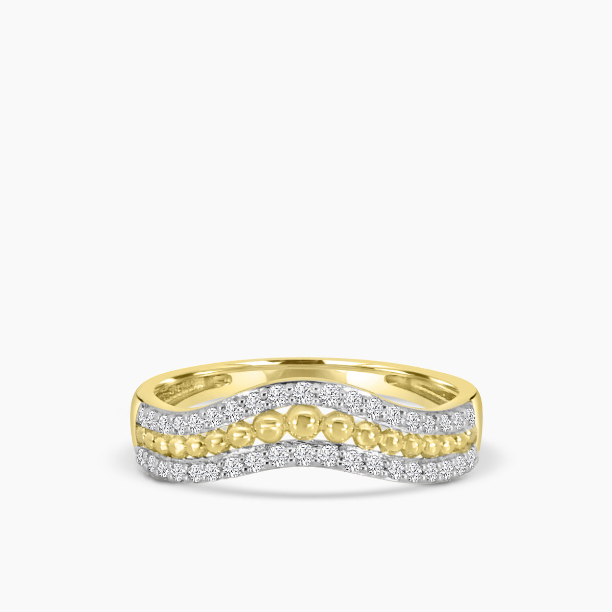 Row Band Beads Inbetween Ring