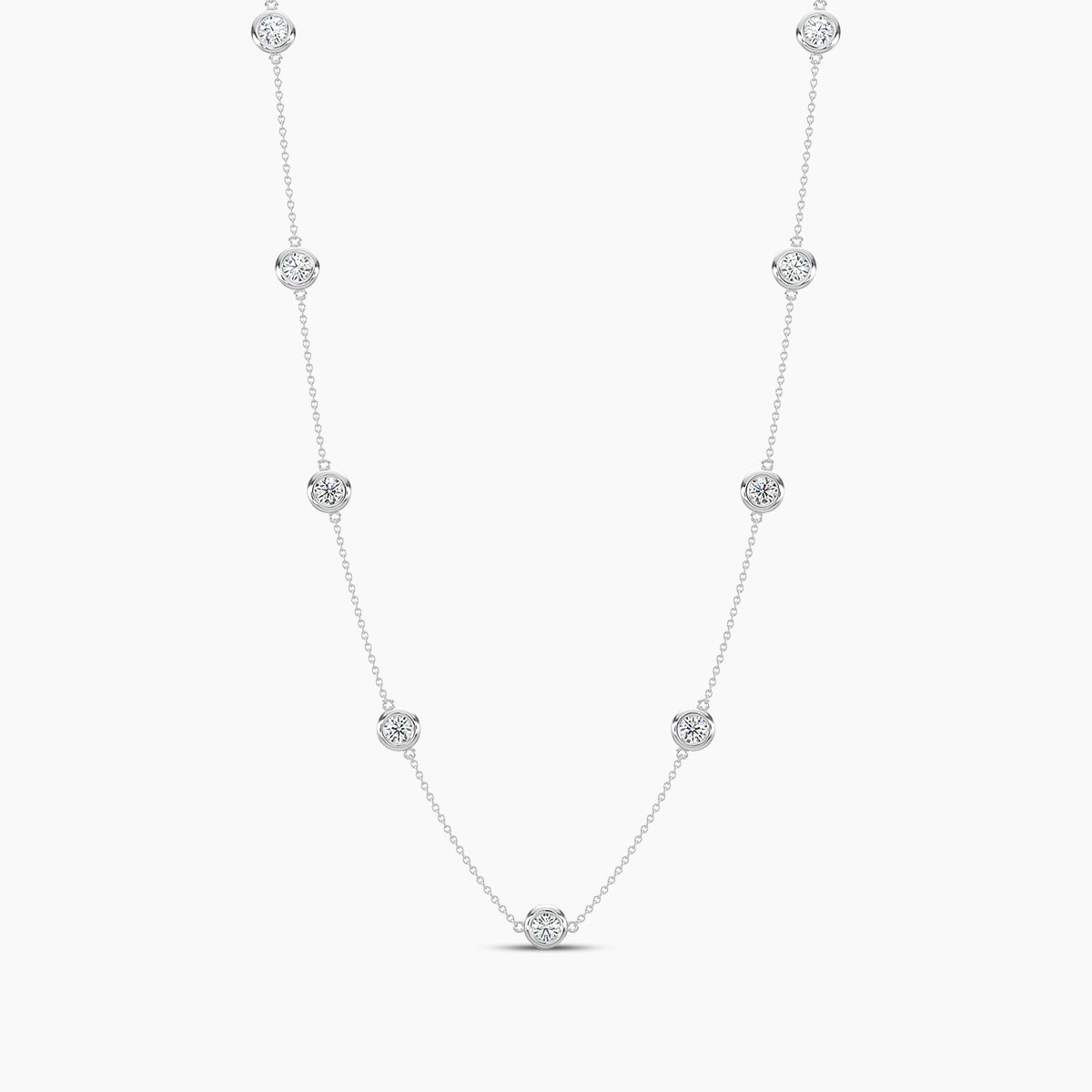Classic Station Necklace Stones