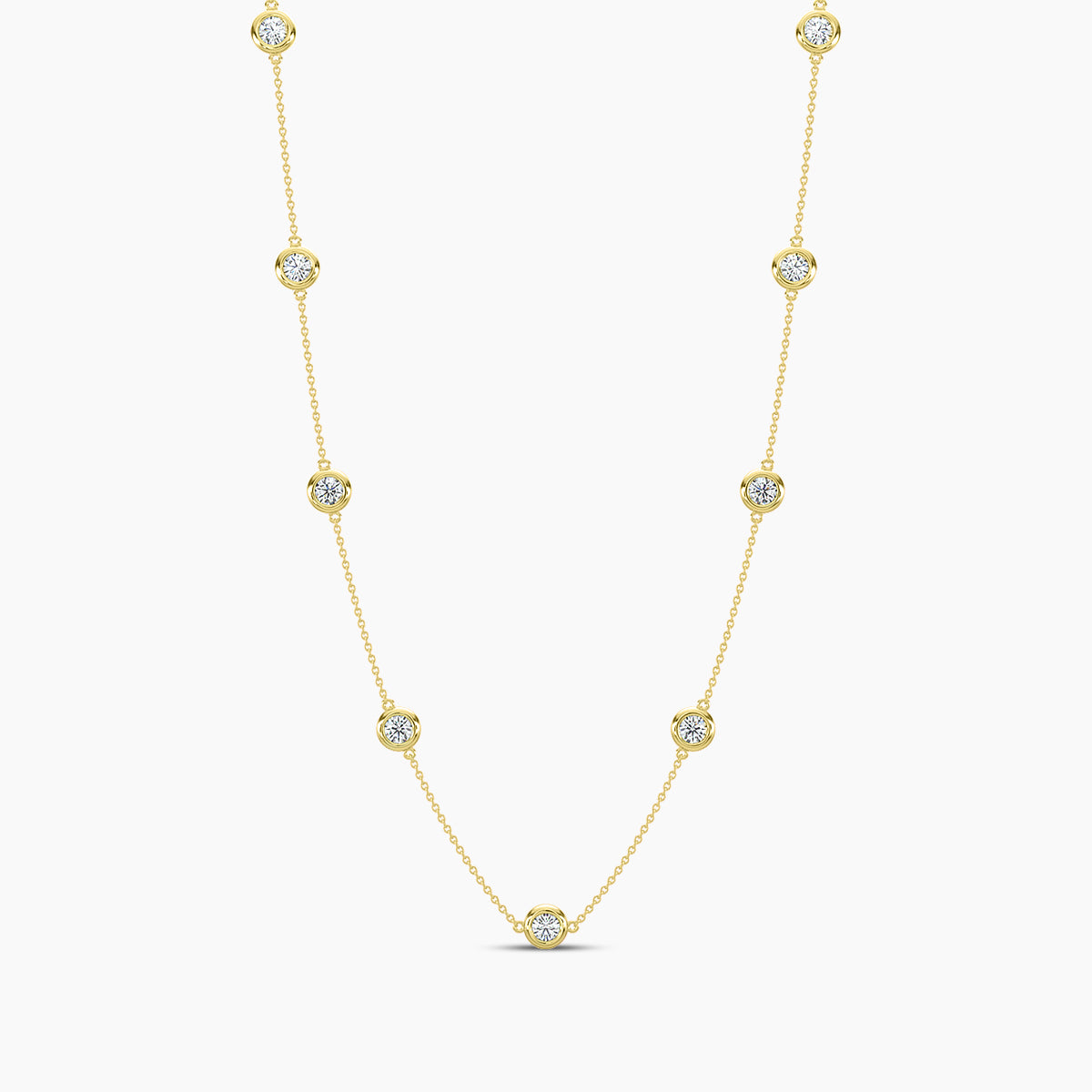 Classic Station Necklace Stones