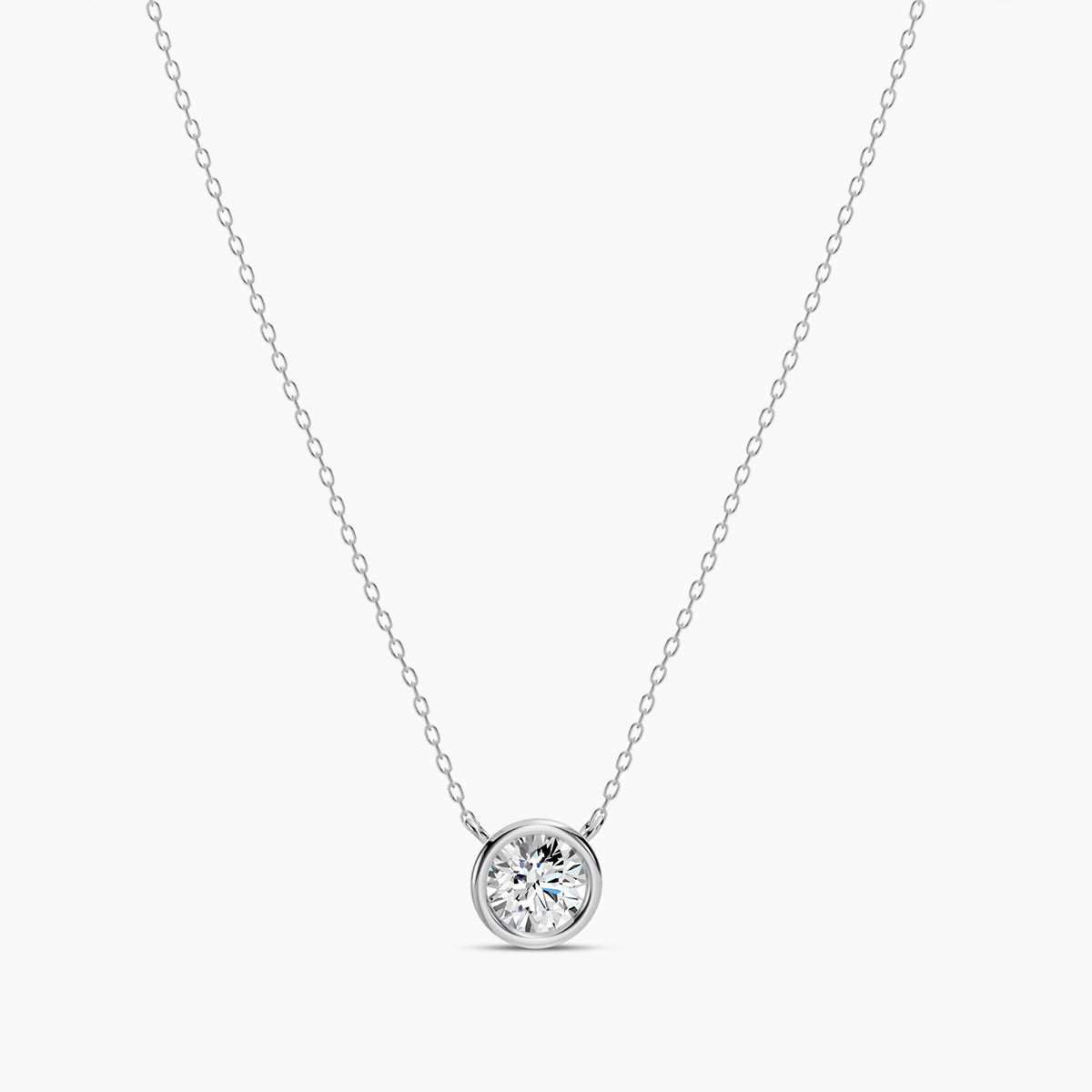 Lab Grown Classic Station Necklace Stones