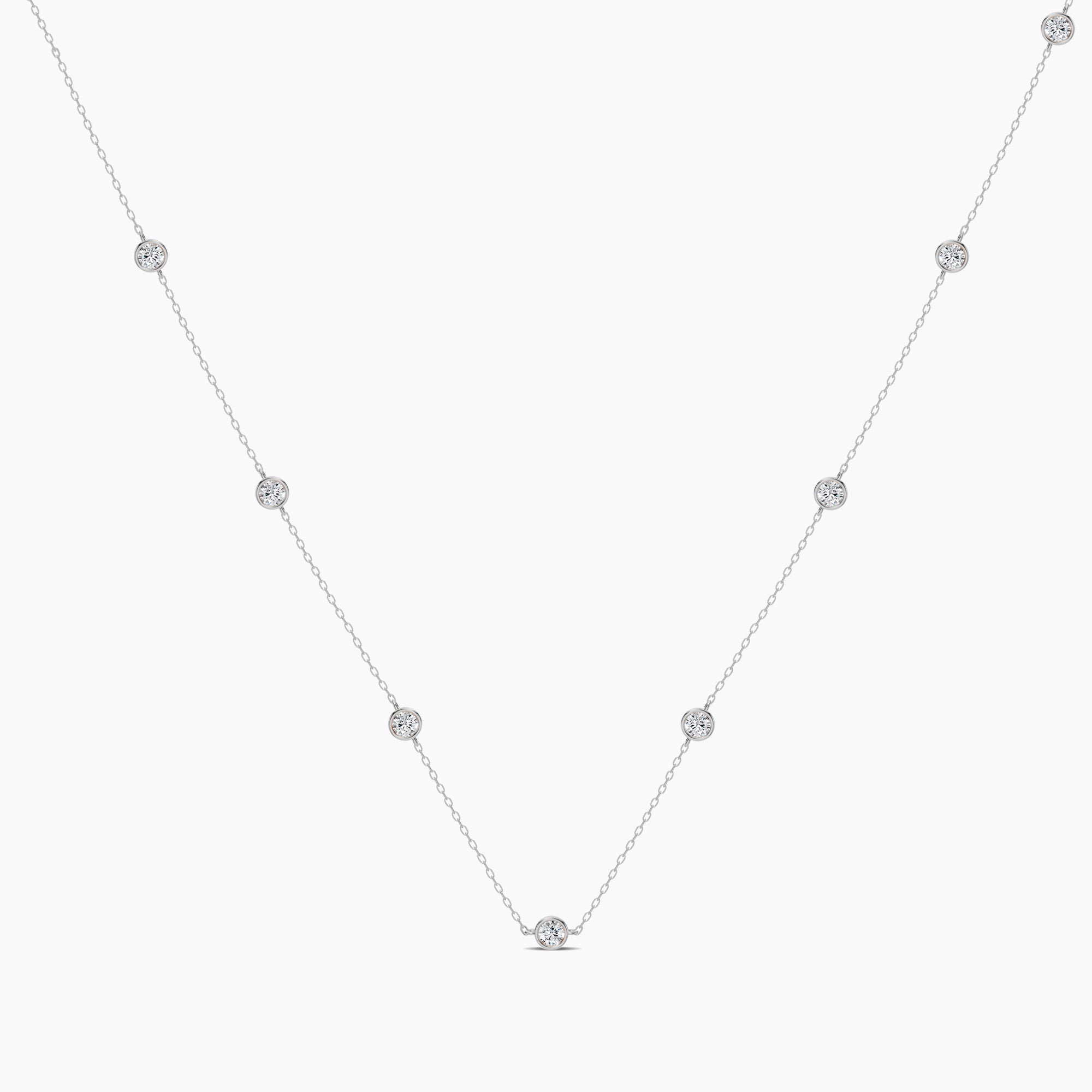 Classic Station Necklace Stones