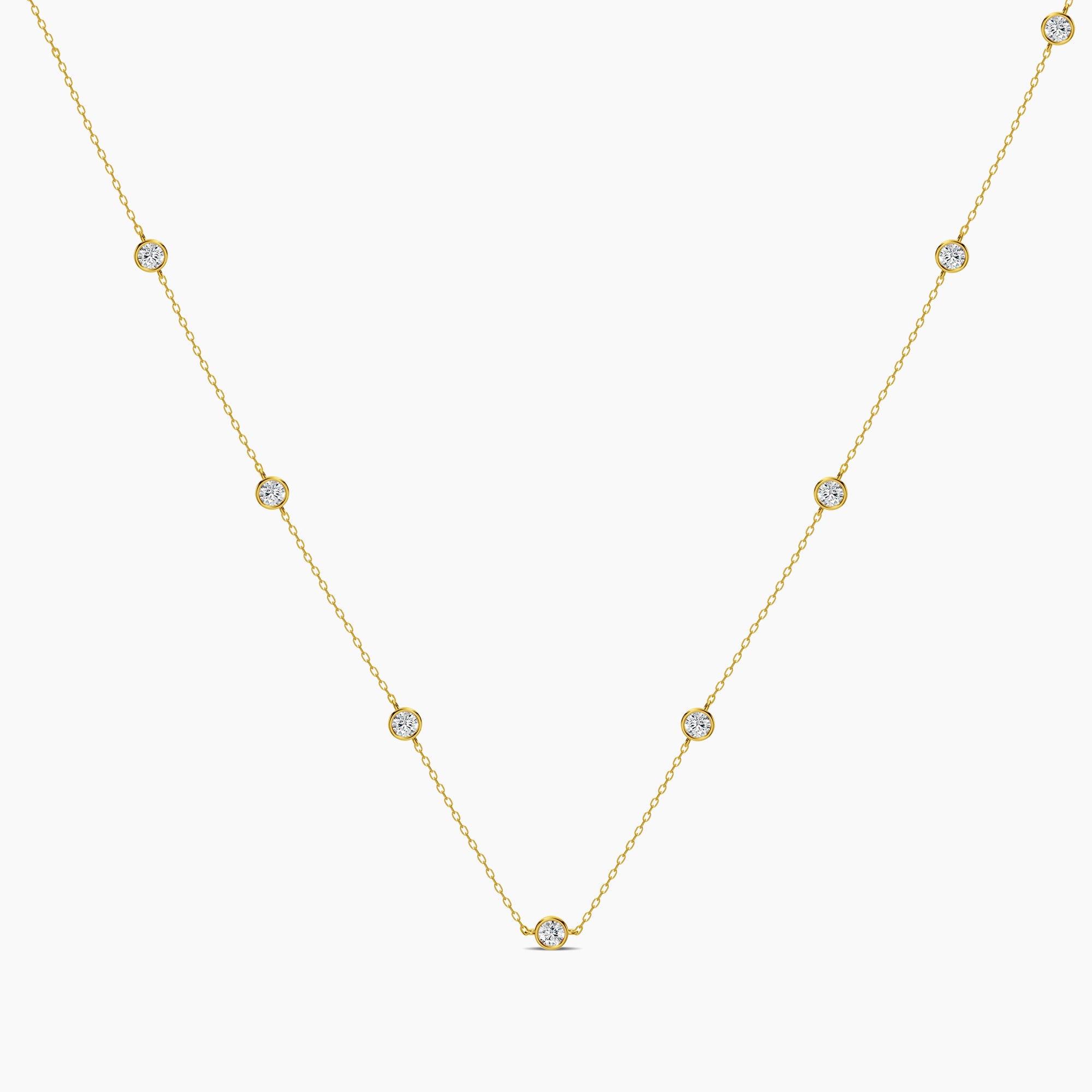 Classic Station Necklace Stones