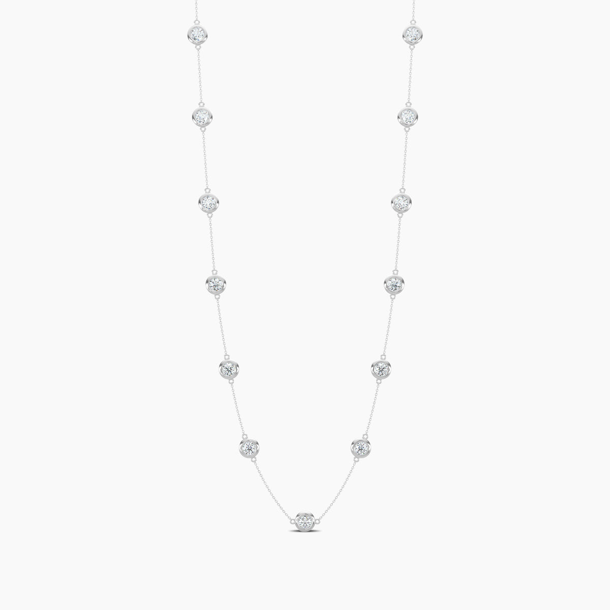 Classic Station Necklace Stones