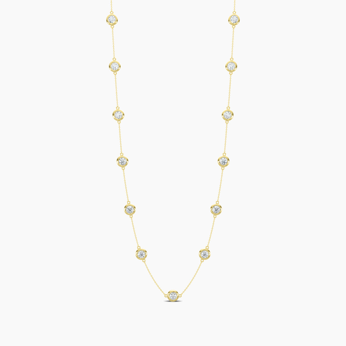 Classic Station Necklace Stones