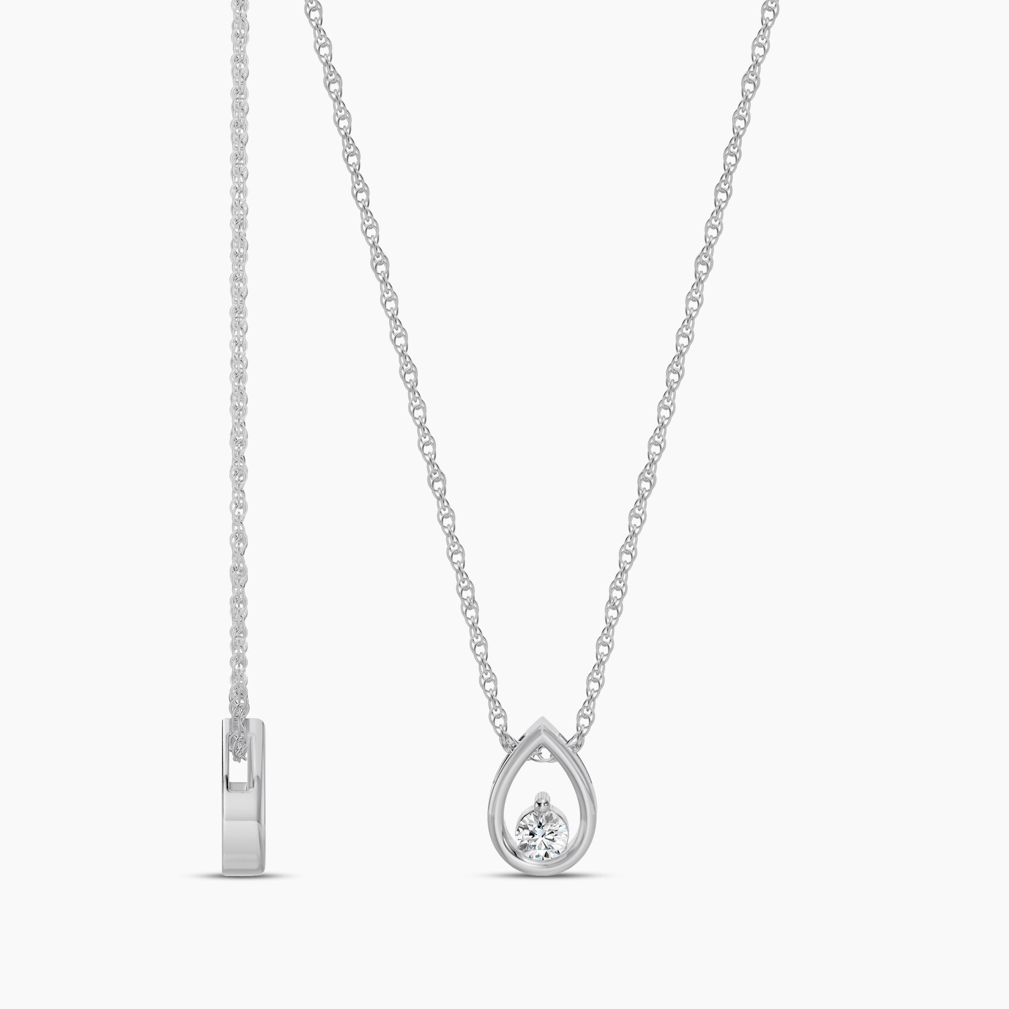 Pear Shaped Chain Necklace