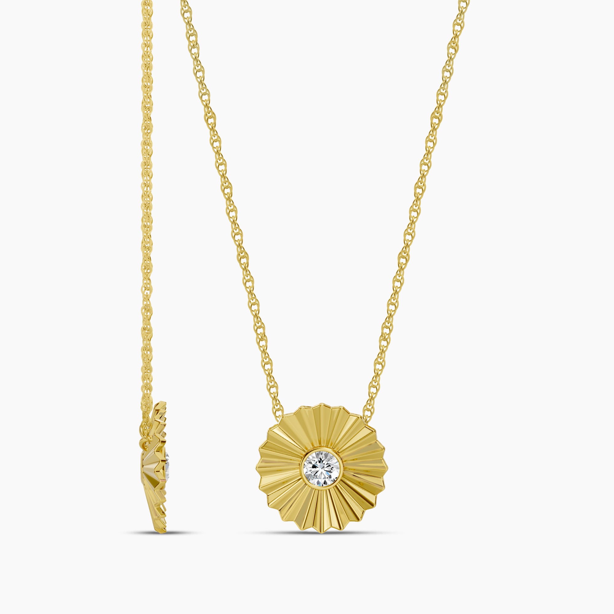 Lab Grown Sun Blast Floral Necklace