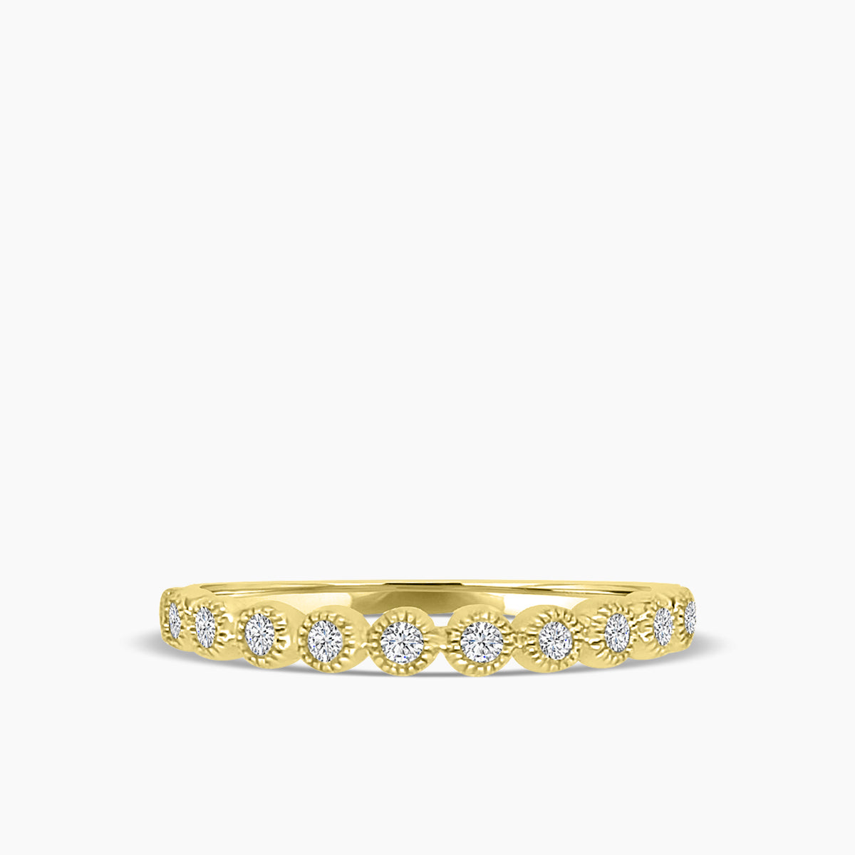 Milgrain Band In Crown Setting Ring