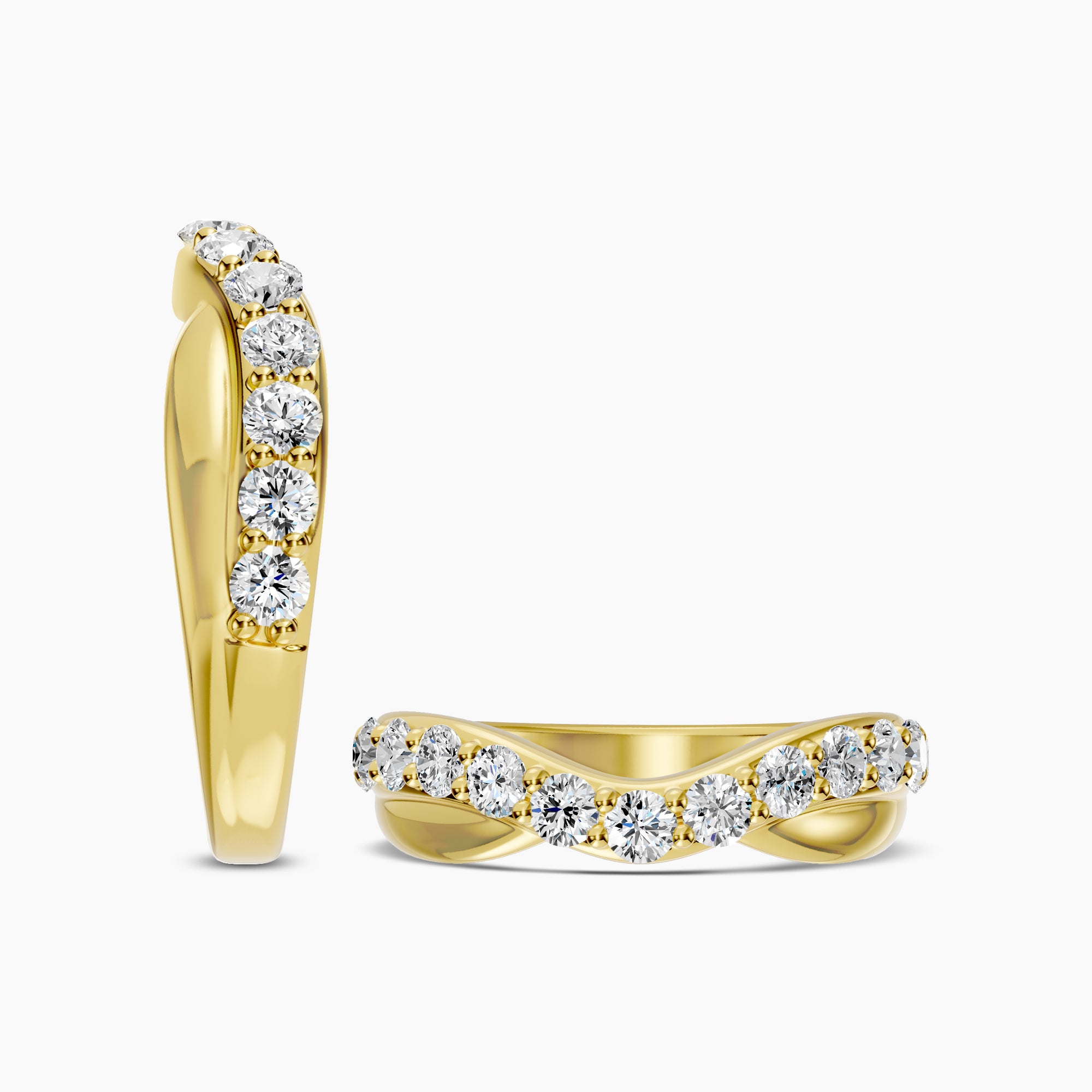 Contour Shadow Band Ring