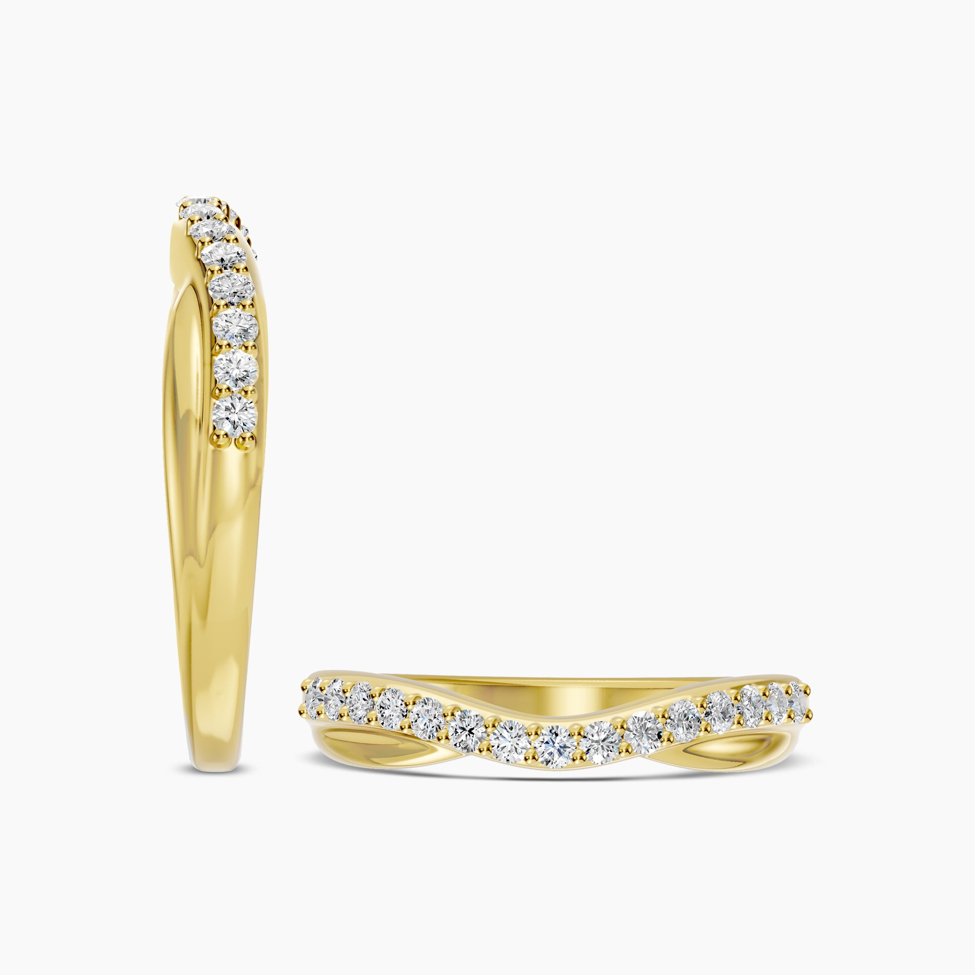 Contour Shadow Band Ring