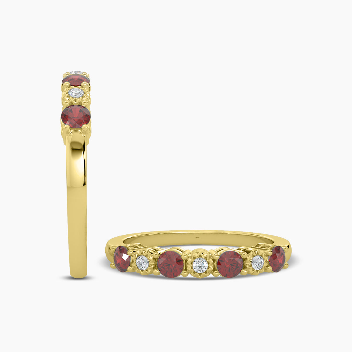 Alt Ruby Band Miracle Plate Setting. Ring