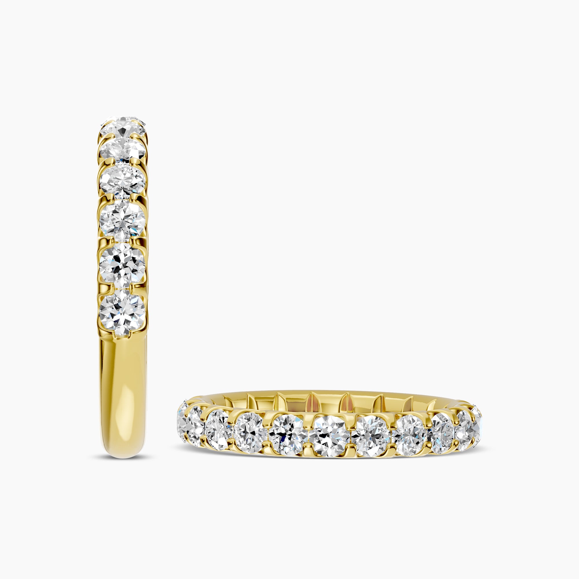 Halfway Band In U Prong Setting Ring