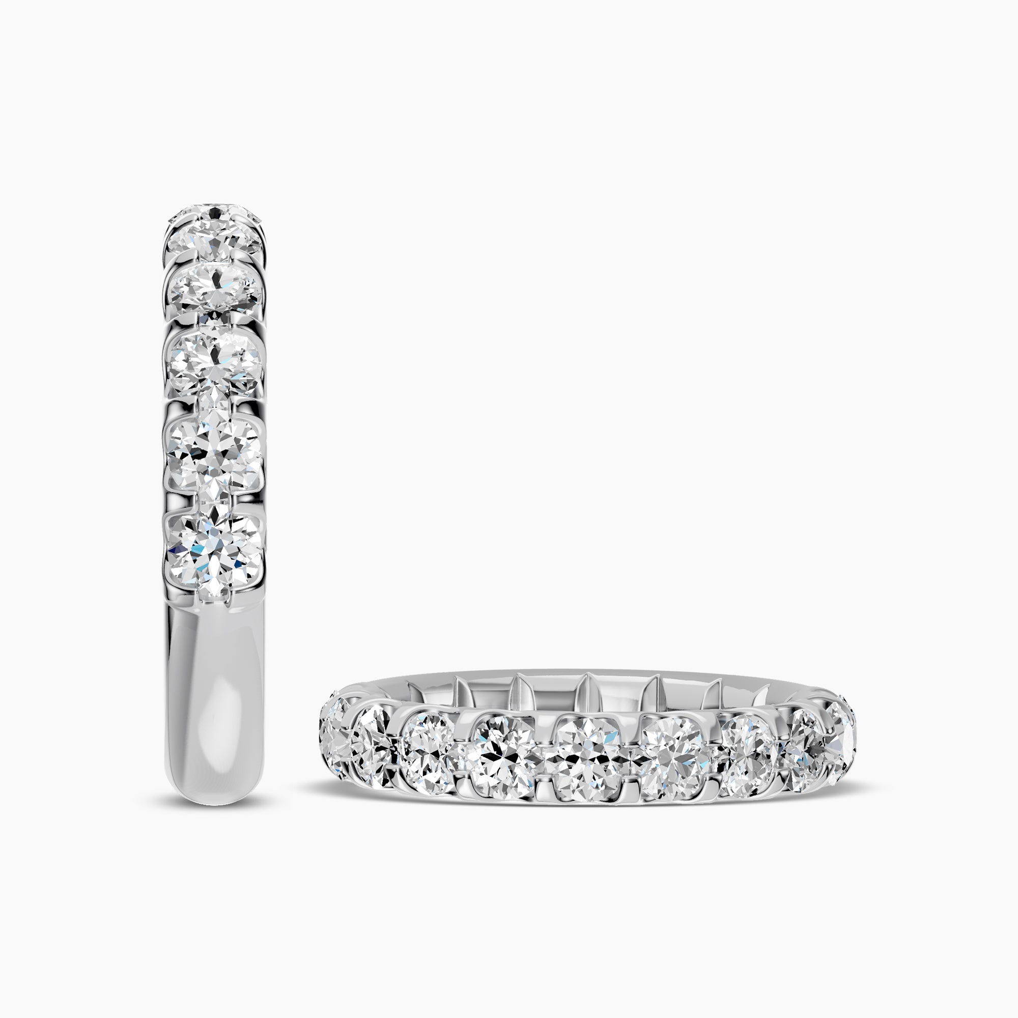 Halfway Band In U Prong Setting Ring