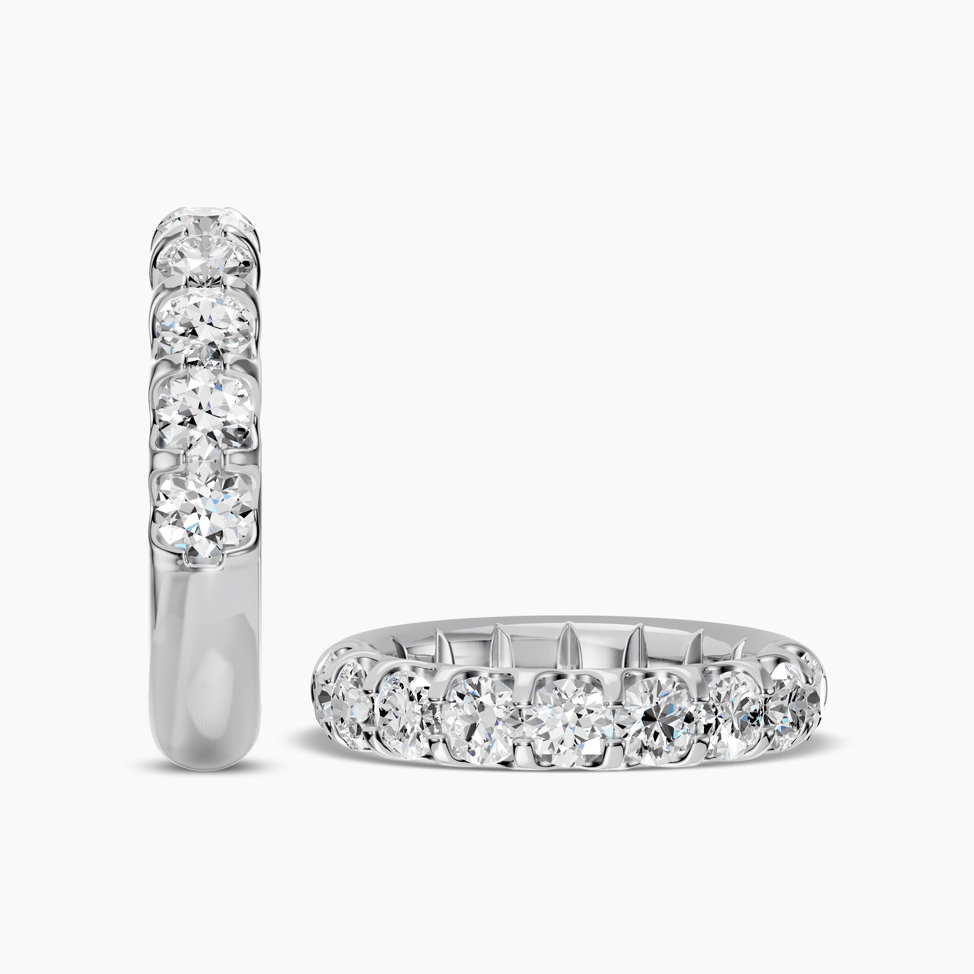 Halfway Band In U Prong Setting Ring