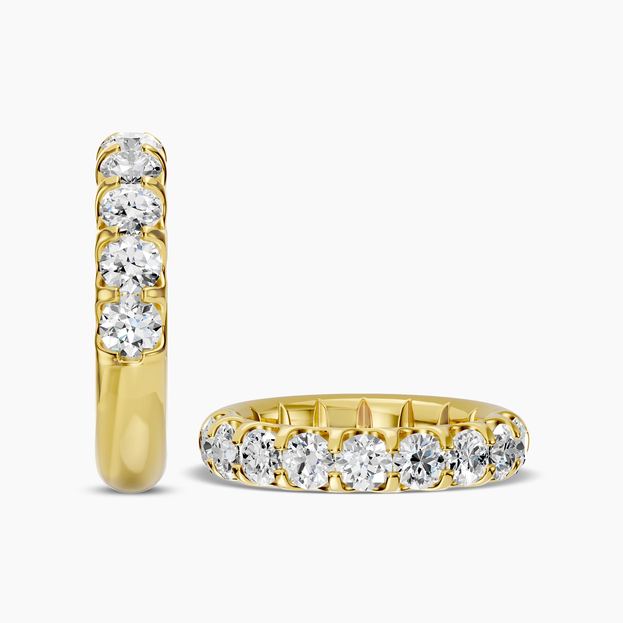 Halfway Band In U Prong Setting Ring