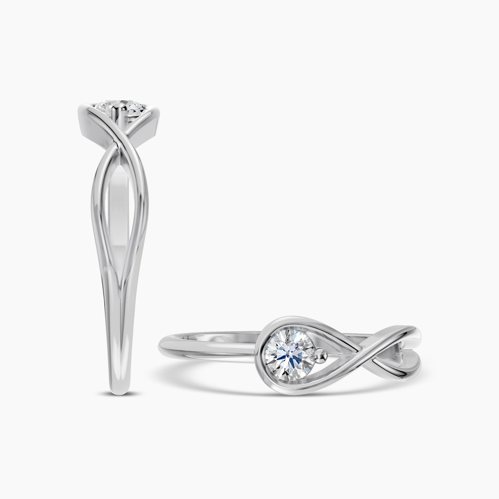 Lab Grown Infinity Shaped Ring