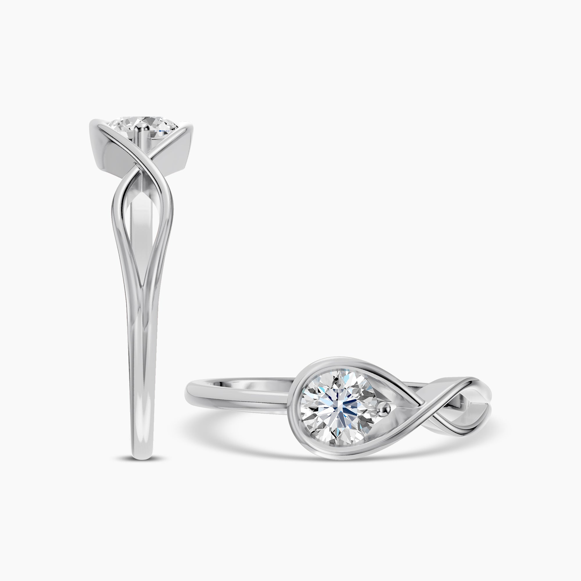 Lab Grown Infinity Shaped Ring