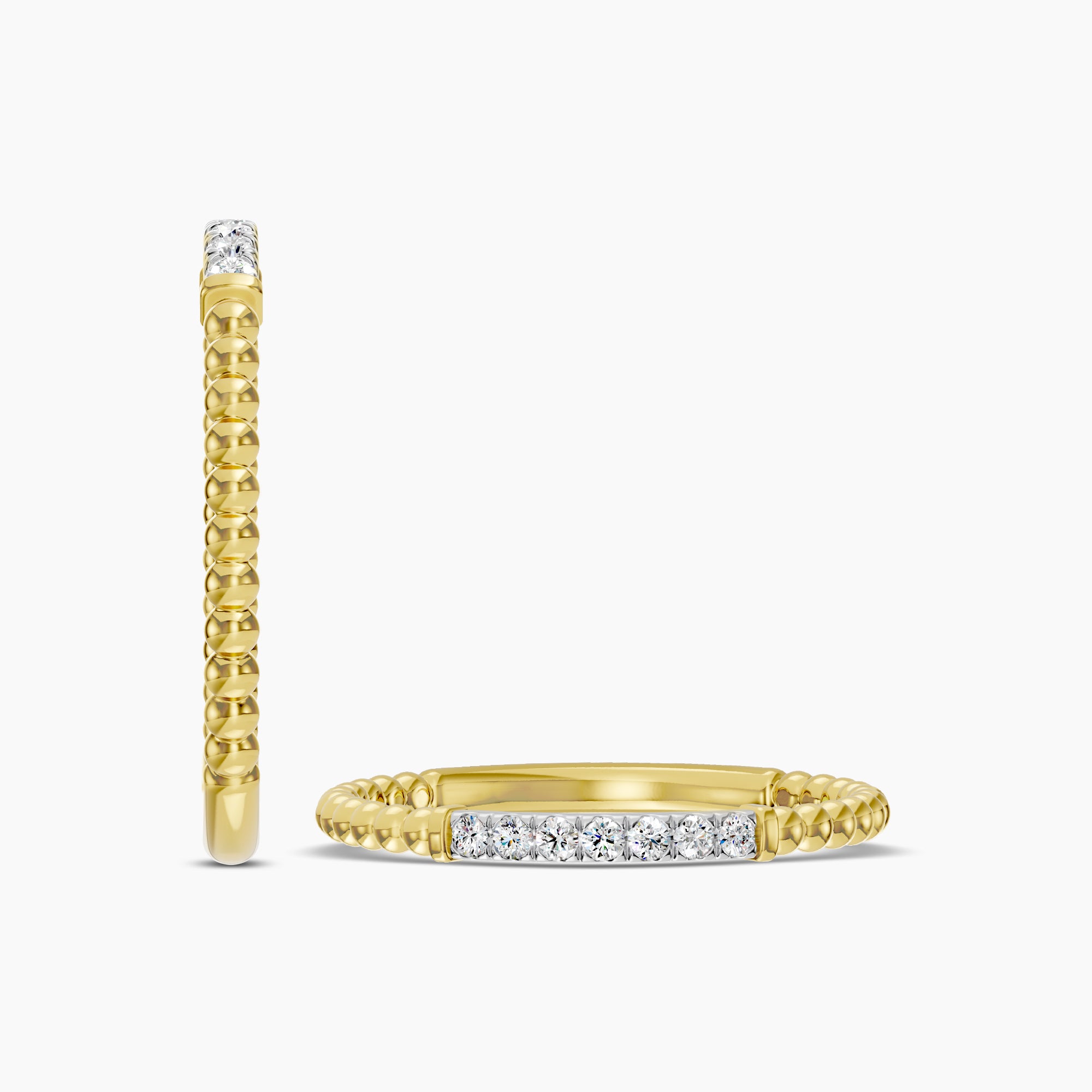 Stone Beaded Stackable Ring