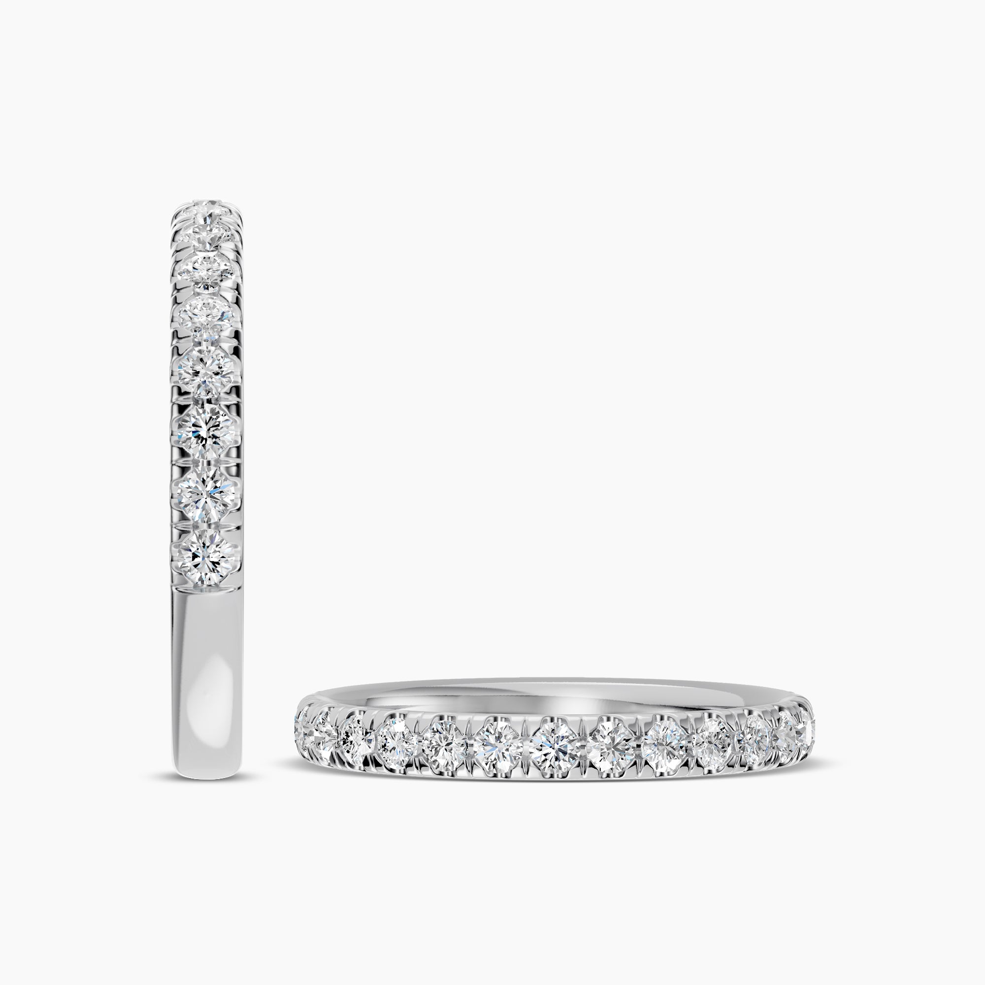 Lab Grown Band In Classic Scallop Setting Ring