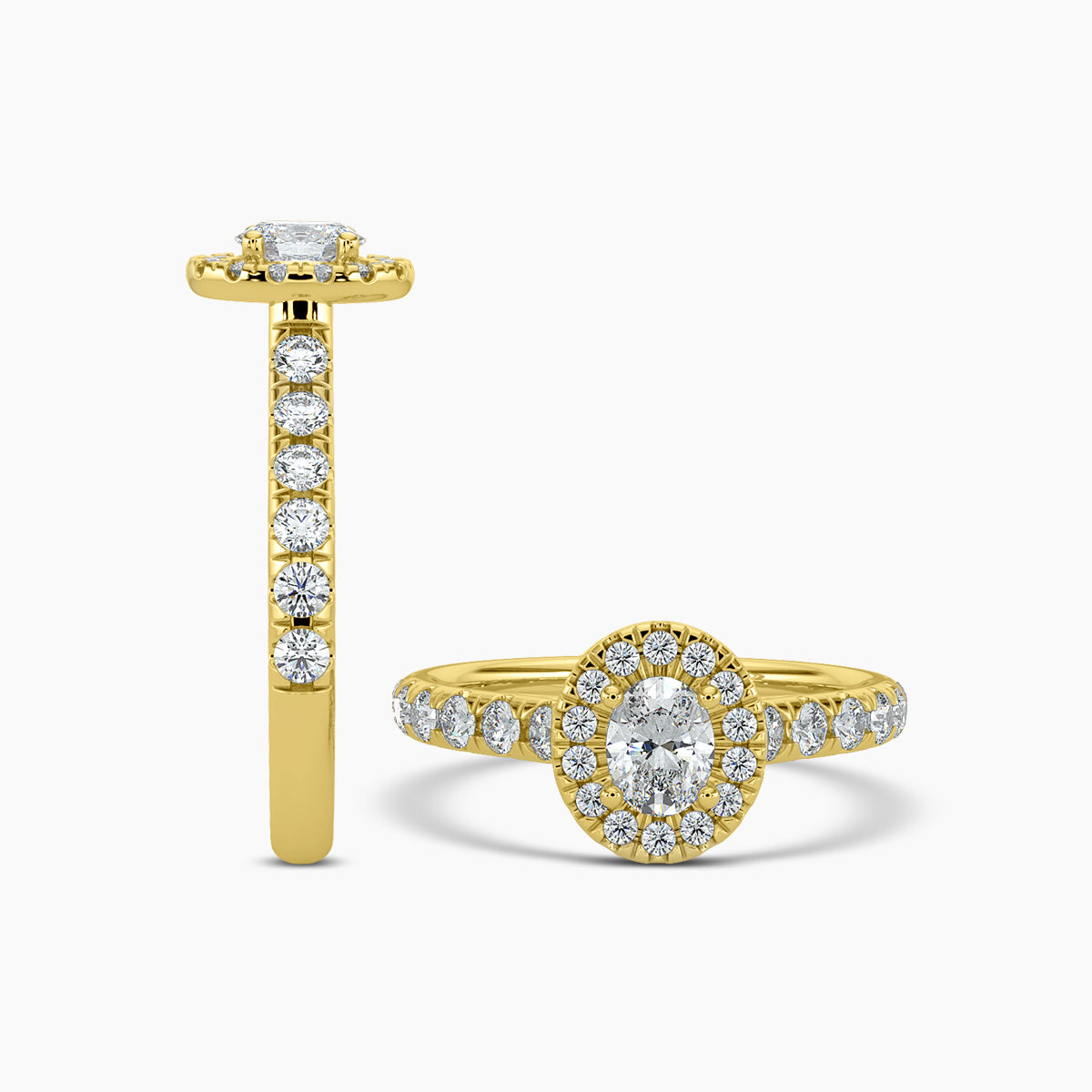 . Halo Ring Without . Oval