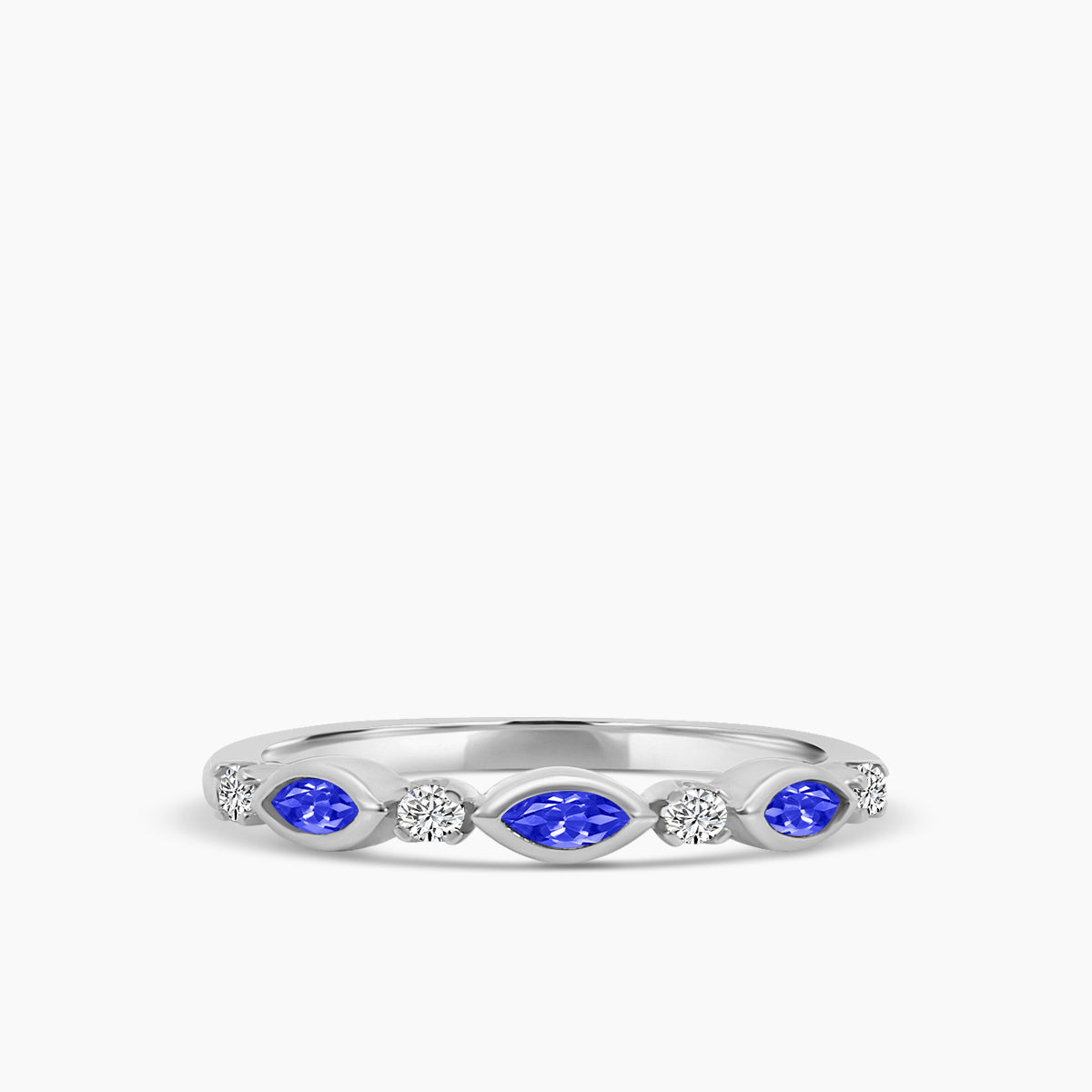 Marquise Dot Band Alt Sapphire Ring